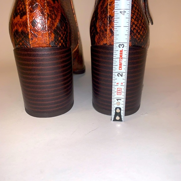 Sam Edleman carlysle dress booties in brown & black  snake print size 6 - Picture 7 of 10